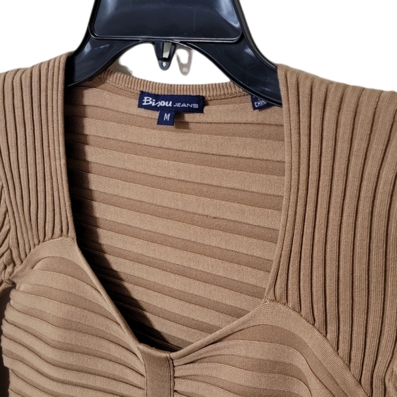 Bisou Jeans Caramel Sweater size M - 78% silk - Picture 3 of 7